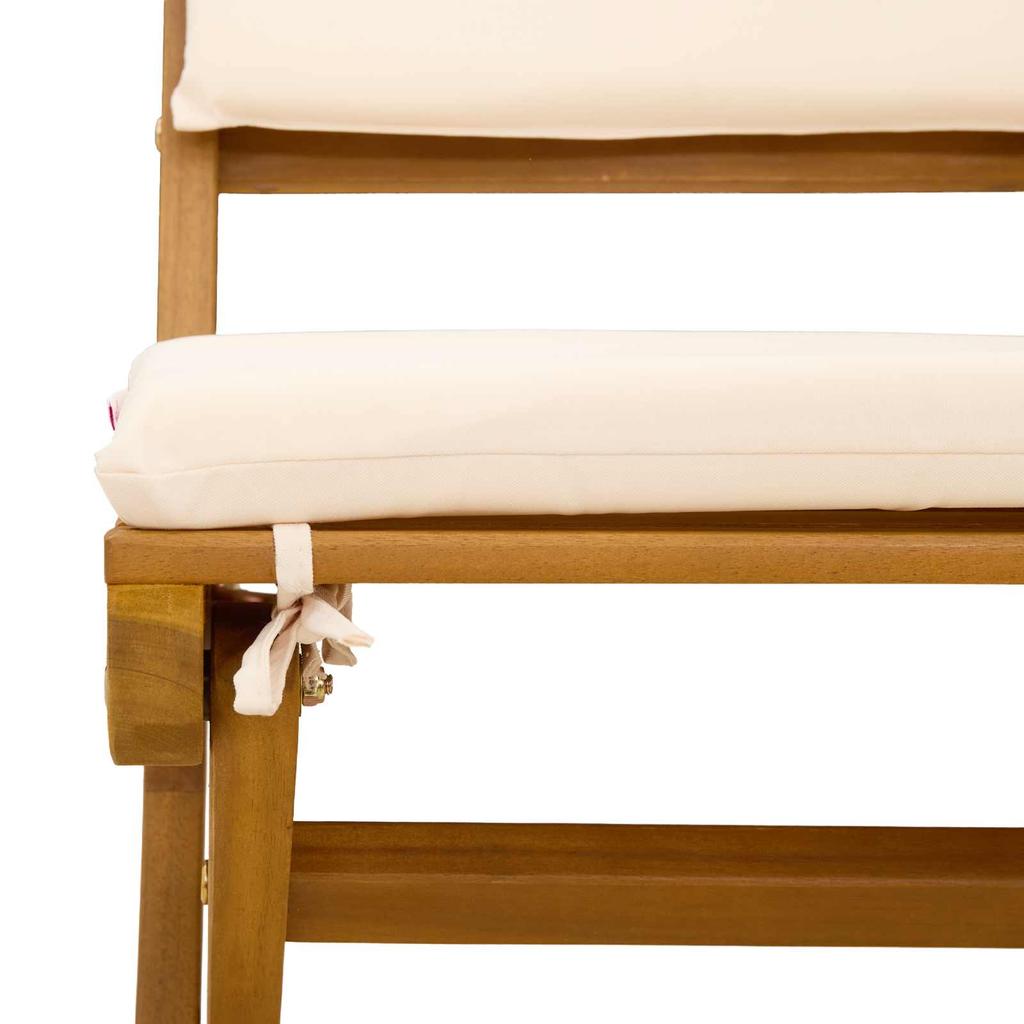 Outdoor Bistro Chairs with Cushions 2 Pcs Cream White 38 X 46 X 85 Cm