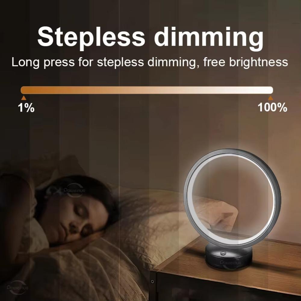 Bedside Table Lamp Nightstand Light 3 Colors Lighting Dimmable Night Light USB Charging Desk Lamp Built in Battery