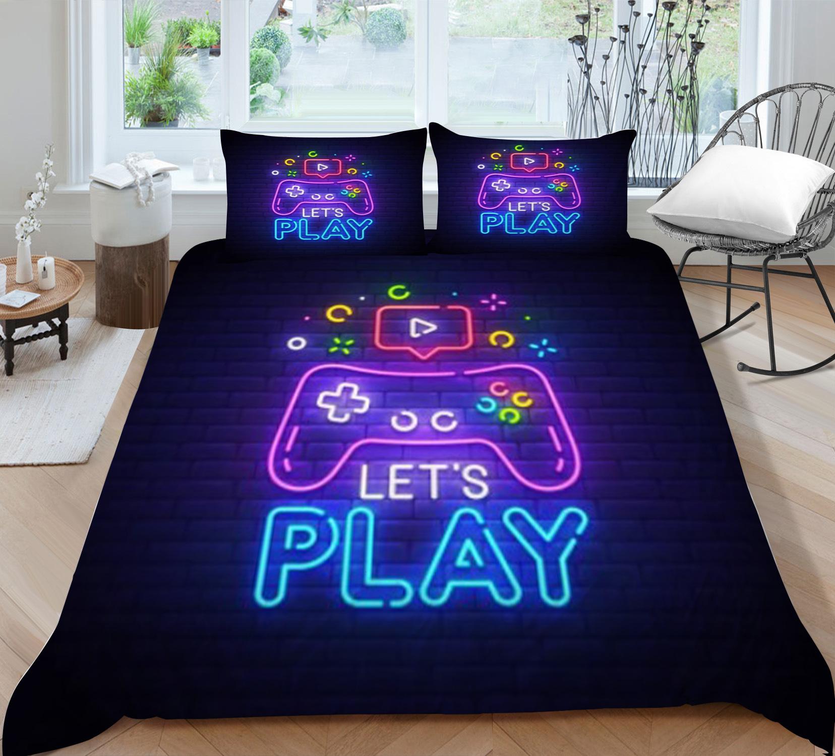 

Пододеяльник Наволочка Комплект из двух или трех предметов Серия «Игровая консоль» 3D Цифровая печать Полиэстеровая ткань 90*200