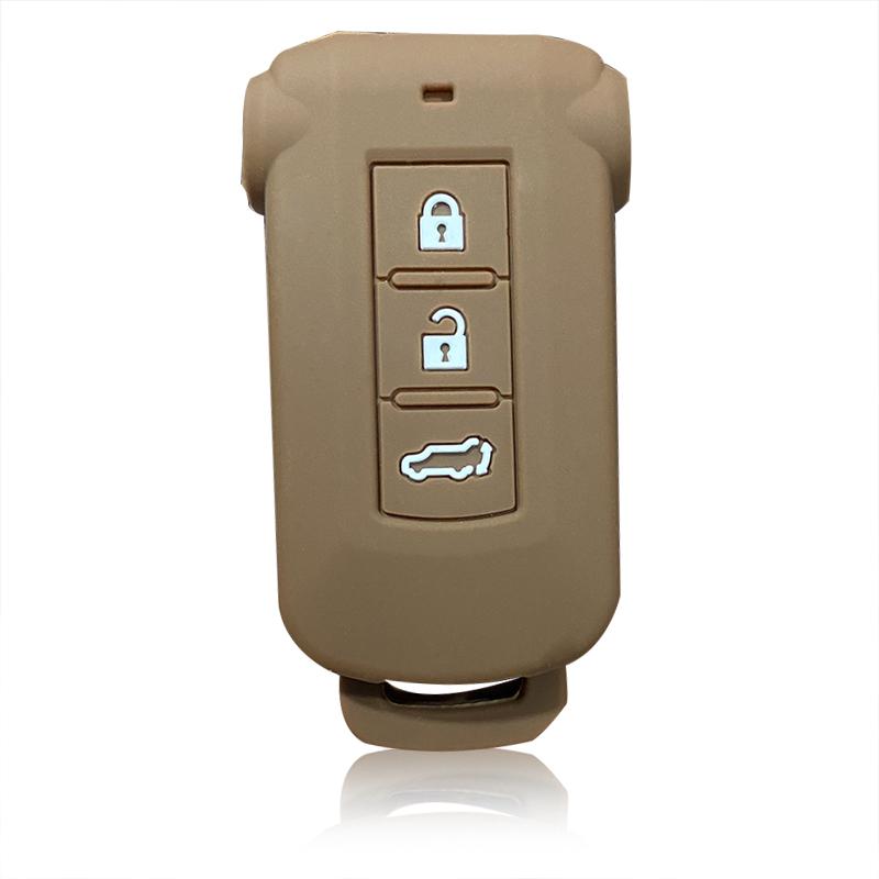Silicone Car Key Chain Protect Skin Cover Case Keyring for Mitsubishi Outlander Pajero Delica Remote Key Holder Car Assessoires