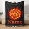 Custom Name Manchester Theme Printed Blanket Perfect For Couch Bed Travel Outdoor Use Machine Washable Cozy Durable