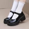 Sapatos Mary Jane Femininos Vintage Sapatos de Plataforma para Meninas Salto Alto Plataforma Sapatos Lolita Estilo Japonês Faculdade Doce Sapatos de Estudante