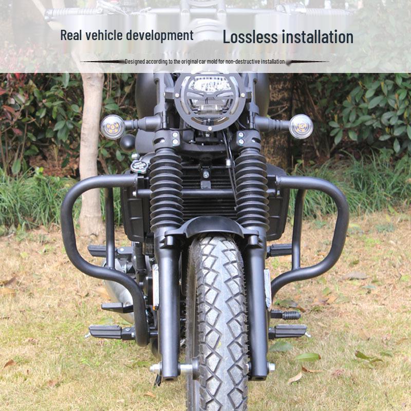 Zongshen Cyclone RA250 Crash Bar, Gear Lever, Backrest Rack, and Side Bag Modification Parts