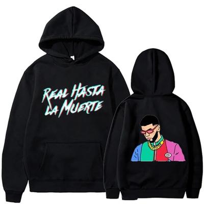 Anuel AA Printed Hoodies Sweatshirt Coat Real Hasta La Muerte Casual  Clothing Anime Pullover HoodieTracksuit Costume Unisex Women Unisex