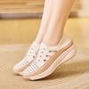 35-44 Large Size Foreign Trade Mother Shoes Slope Heel Women's Shoes Fashion Hollow Sports Shoes Women's Summer New Breathable Hole Shoes