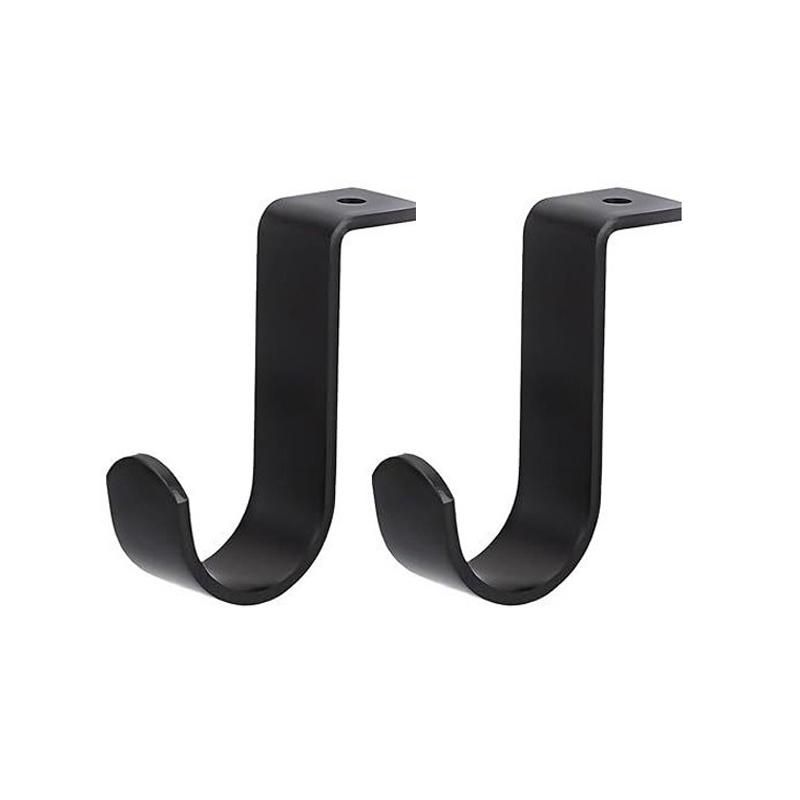 

2Pcs Ceiling Mount Curtain Rod Brackets Curtain Rods Hanging Holders Closet Rod Brackets