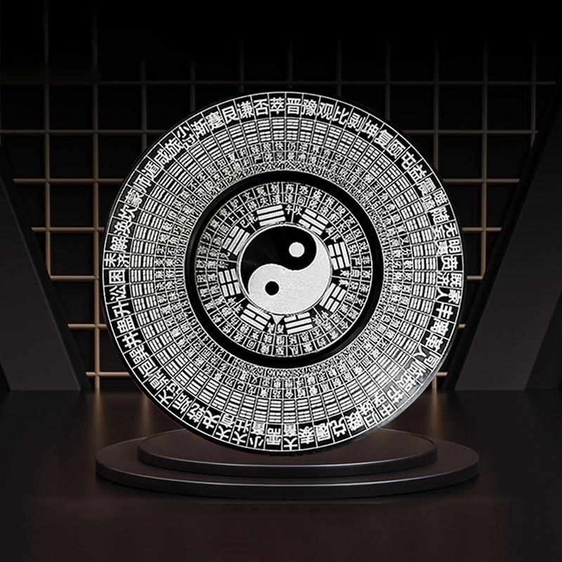

6CM/8CM Chinese Tai Chi Bagua Rotatable Feng Shui Compass Aluminum Alloy Chinese Master Supplies Luck Bless Home Decor Ornaments