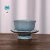 Ru Kiln Sky Blue Plum Blossom Ceramic Tea Cup for Personal Use