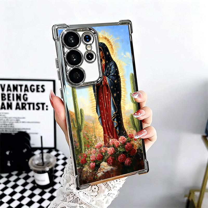 

Virgen Mary Virgin De Guadalupe Soft Phone Case For Samsung Galaxy S26 Ultra S25 Edge S24 FE S23 Plus S22 S21 + S20 Plating Anti Samsung S24 FE
