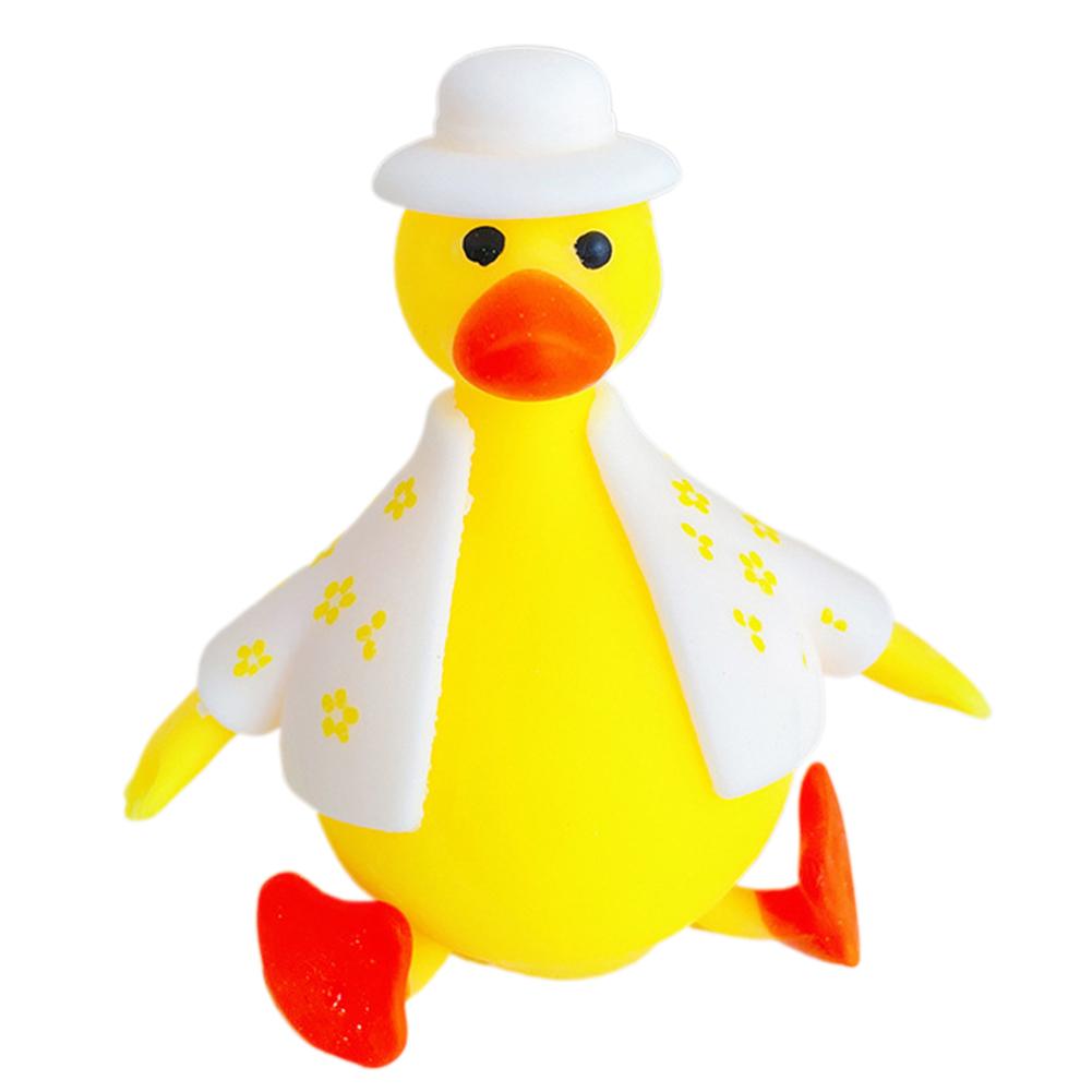 Dress Up Duck Squeeze Fun Toy To Vent Relieve Stress Cartoon Can Animal Funny Decompression Clo H7U3