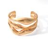 European and American jewelry wide version multi-layer hollow women's bracelet simple and versatile design sense personality exaggerated bracelet wome