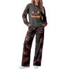 Women's Halloween Print Hoodie and Jogger Pants Set, Round Neck Loose Fit Casual Sweatsuit