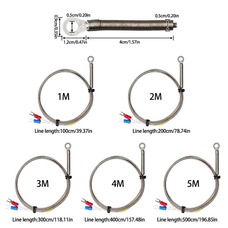 Industrial  K Type Thermocouple Sensoring  Temperature Sensoring  with Metal Patches for Accurate Temperature Monitoring
