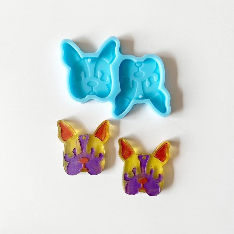 Shiny Cats Fish Rabbit Earrings Mould Silicone Epoxy Resin Molds DIY Earrings Jewelry Making Keychain Jewelry Tools