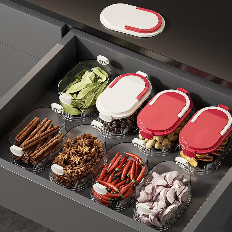 High-End Spice Storage Jar: Sichuan Pepper & Star Anise Sealed Container, Food Grade.