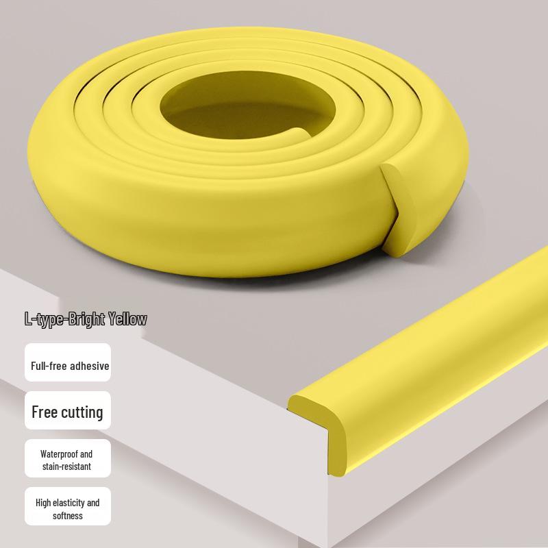 Self-Adhesive L-Shaped Corner Protector: Soft Wall, Table, and Window Edge Guard 2m strip
