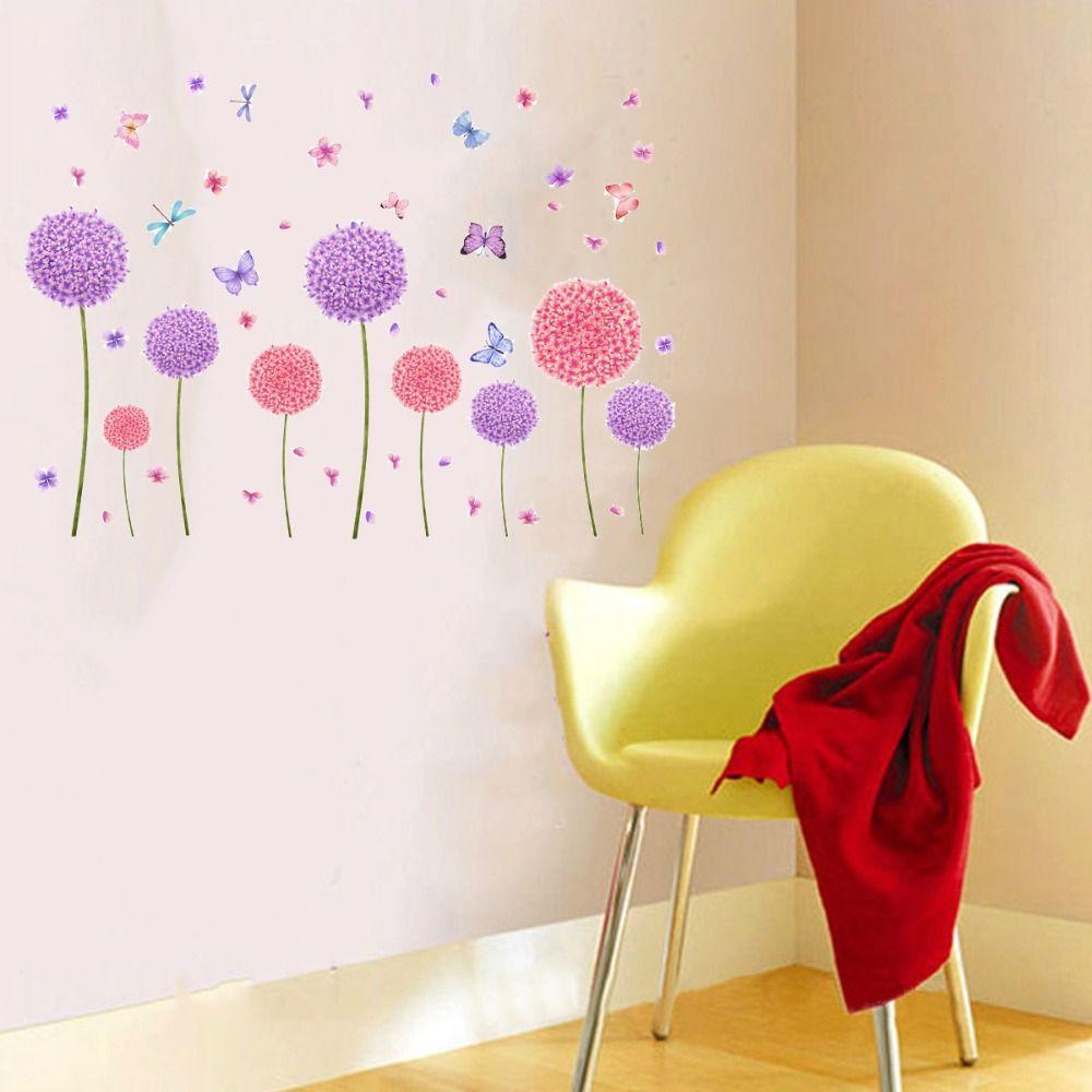 2 sheets Colorful Background Decor Decals Self-adhesive Wallpaper Butterfly Wall Stickers  Office