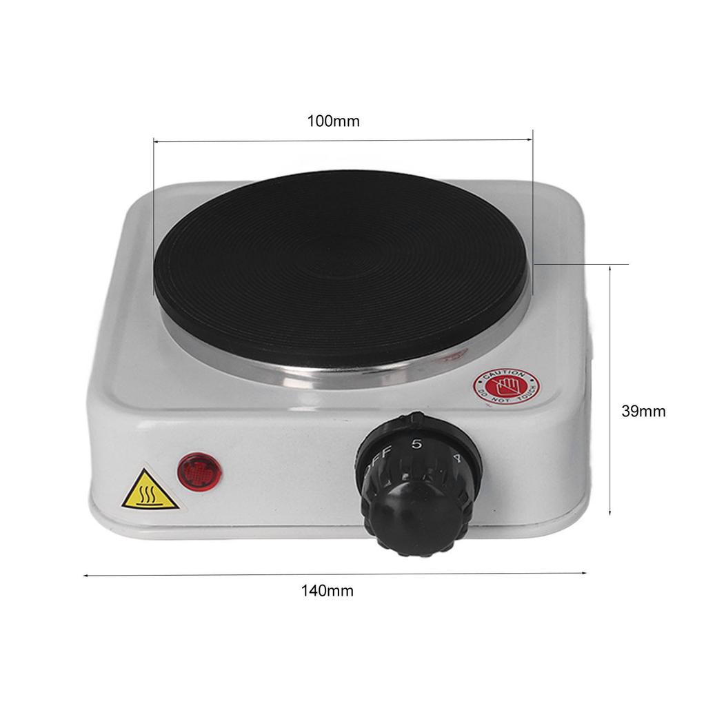 Fornello Elettrico 500W Compatto Portatile Singolo Piano Cottura Elettrico Piastra Riscaldante per Dormitorio Ufficio