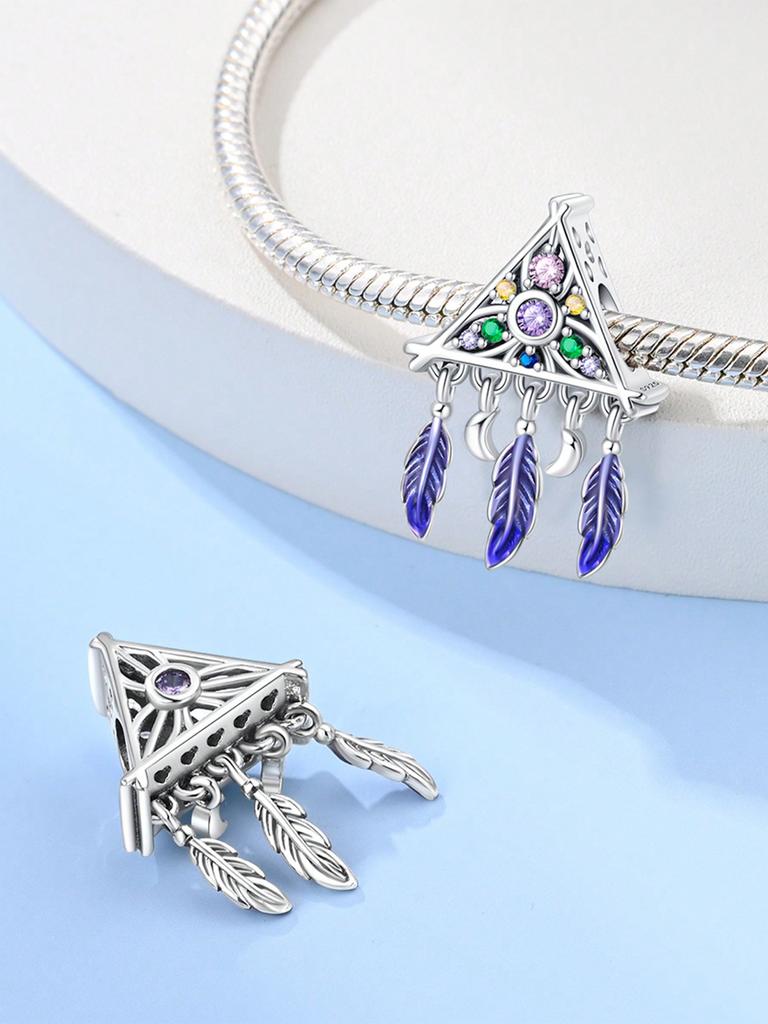 Copper Plated Original Charms Glow-In-The-Dark Butterfly Flower Beads Fit Bracelet Women'S Jewelry Gift