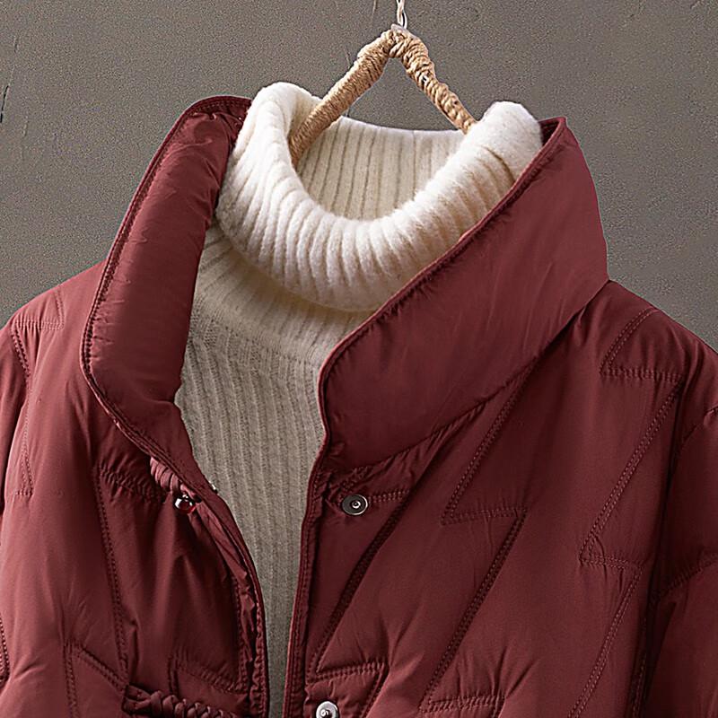 Women's Retro Stand-Collar 90% Duck Down Jacket