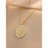 Fashionable and Simple Copper-inlaid Micro-color Virgin Mary Pendant Necklace for Women