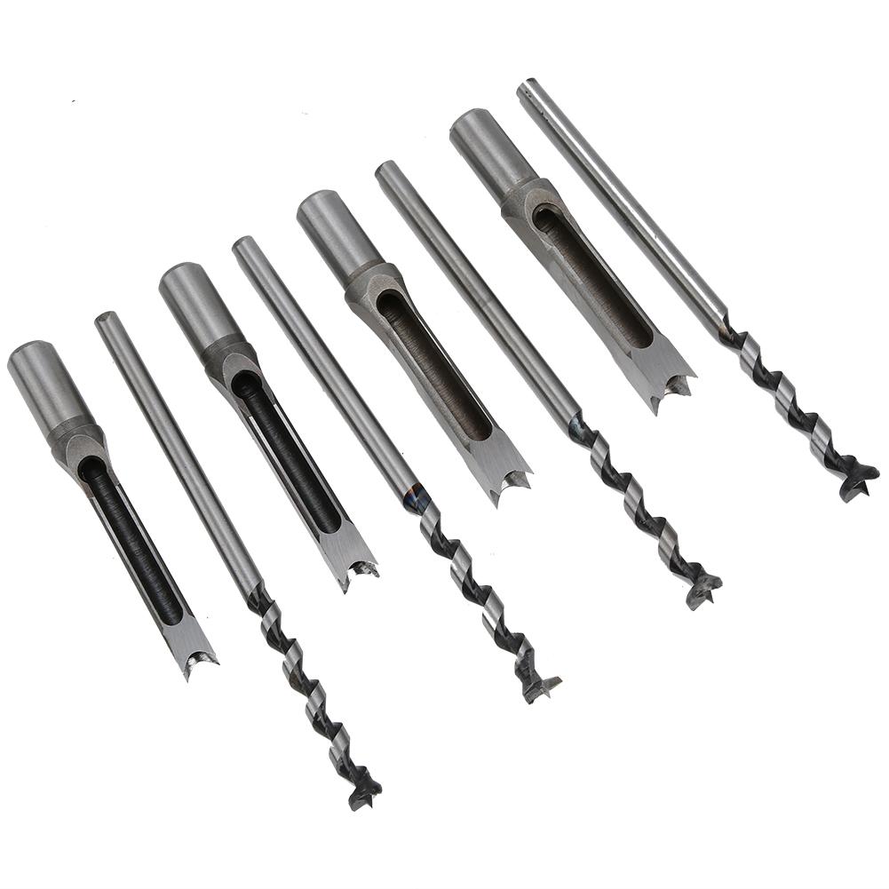 4pcs  Set 12.7?16mm Woodworking Square Hole Drill Bits Bearing Steel Square Hole Drill Bits
