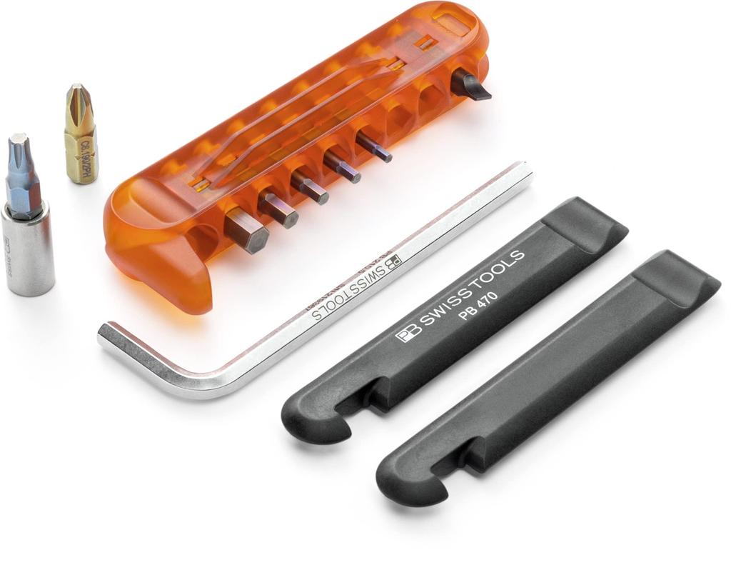 PB Swiss Tools 470YELLOWCN Bike Tool Set Yellow (9-Piece Set)