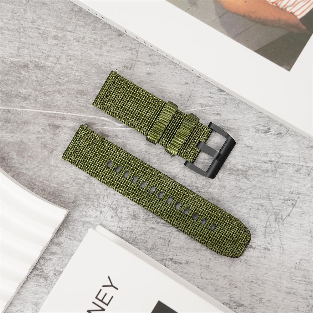 

20MM 22MM Холщовый ремешок для Samsung Galaxy Watch 5 6 7 FE / Для Huawei Watch GT4 46MM / GT5 46MM смарт-часов нейлоновый спортивный ремешок bre 22mm светло-зеленый