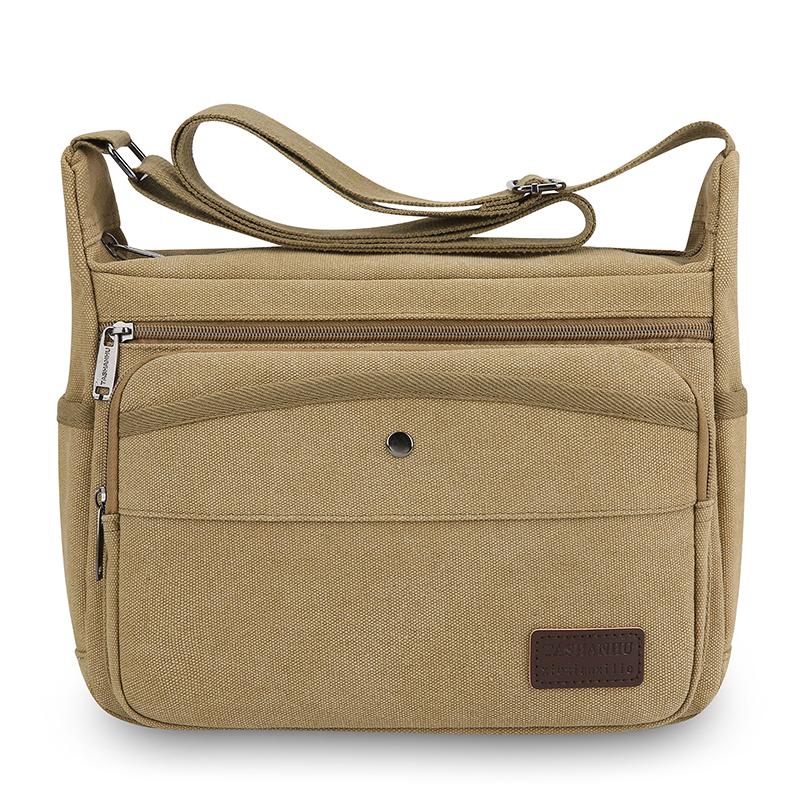 Men's Canvas Crossbody Bag - Durable Casual Shoulder Bag for Daily/Commute (4 Color Options)