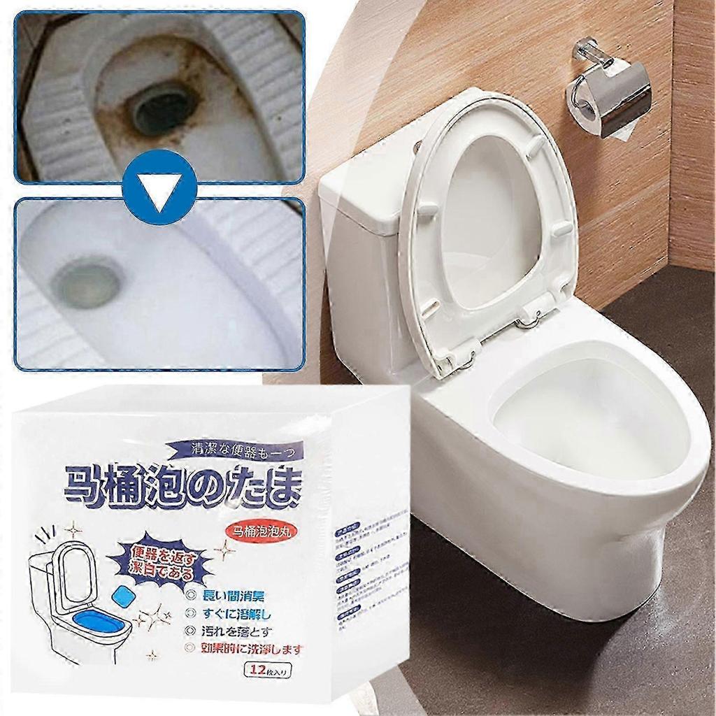 2pcs Toilet Cleaner Tablets, Extra Strong Foam Drain Cleaner, Heavy Duty Bleach & Limescale Remover