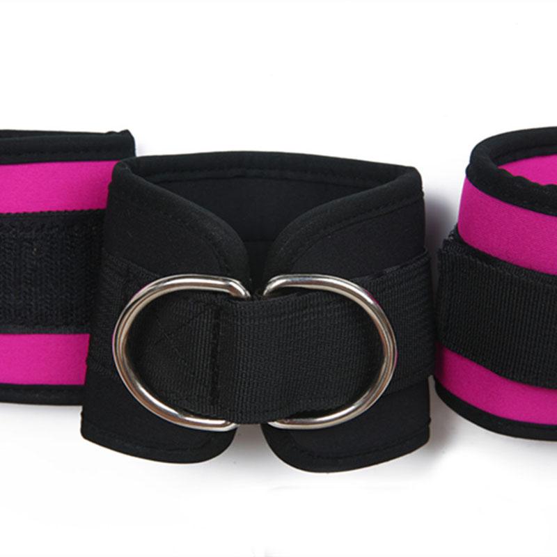 1pcs Double D-Ring Ankle Straps for Gym Workouts Glutes Legs Strength Foot Support Ankle Protector Padded for Kickbacks