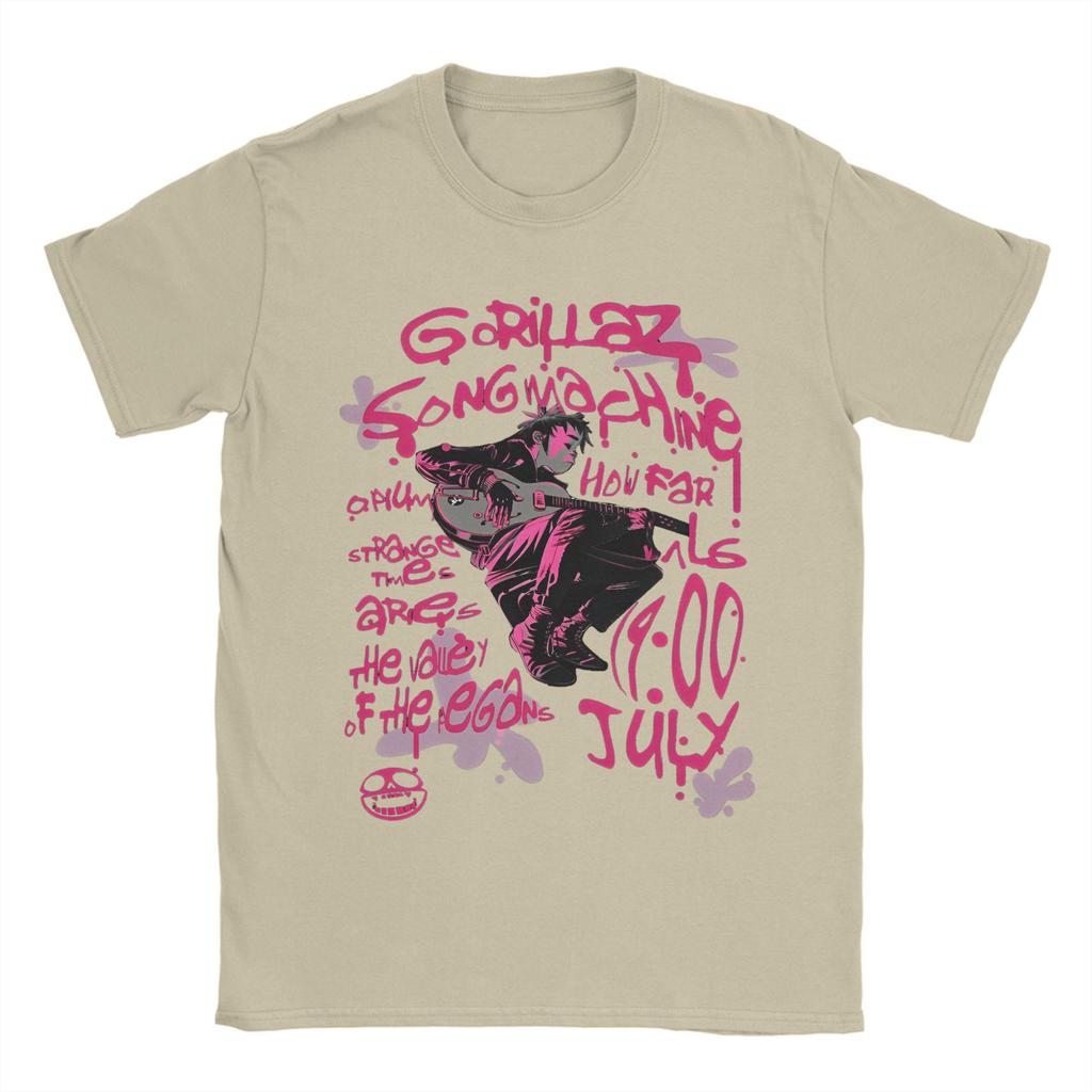 Musikband Gorillaz Punk Rock T-Shirt Sommer Harajuku T-Shirts Männer Baumwolle Rundhals Übergröße 5XL T-Shirts Kurzarm-T-Shirt