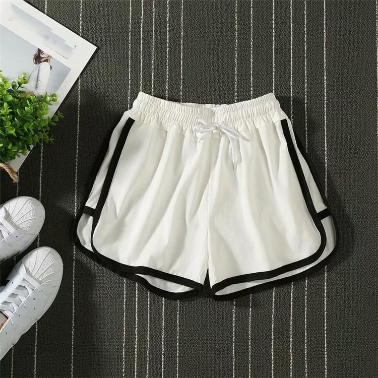 Women Striped Casual Shorts Korean Harajuku Loose Sports Summer Fashion Simple Yoga Thin Mini Shorts