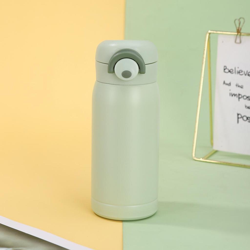 Macaron-Colored Pea Cup 304 Stainless Steel Double-Layer Vacuum Insulated Cup Compact Portable Bounce Cup for Students