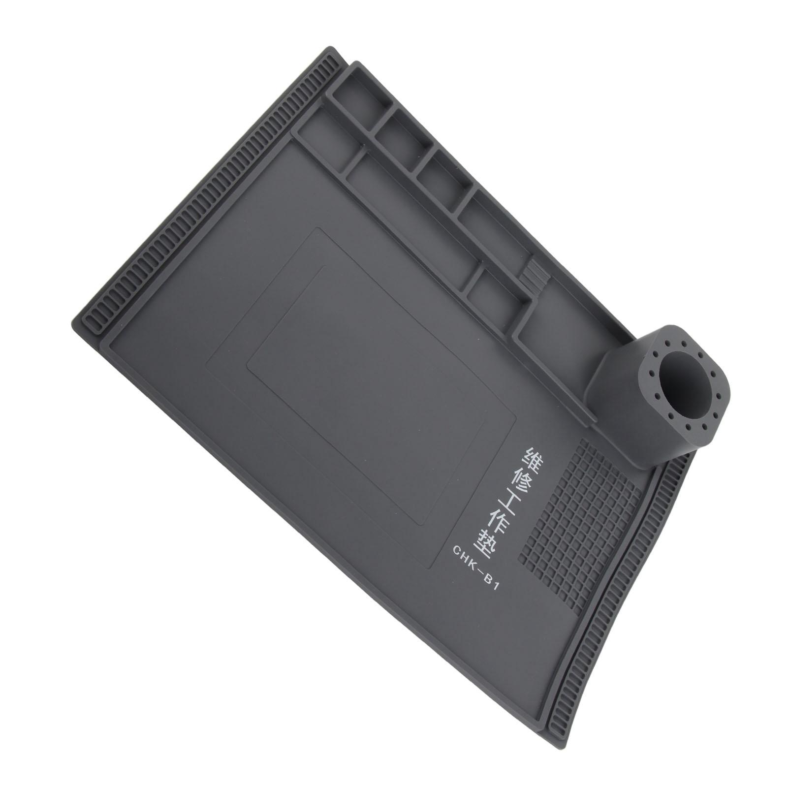 Silicone Work Mat High Temperature Resistance Heat Insulation Electronics Repair Mat 40x30cm серый