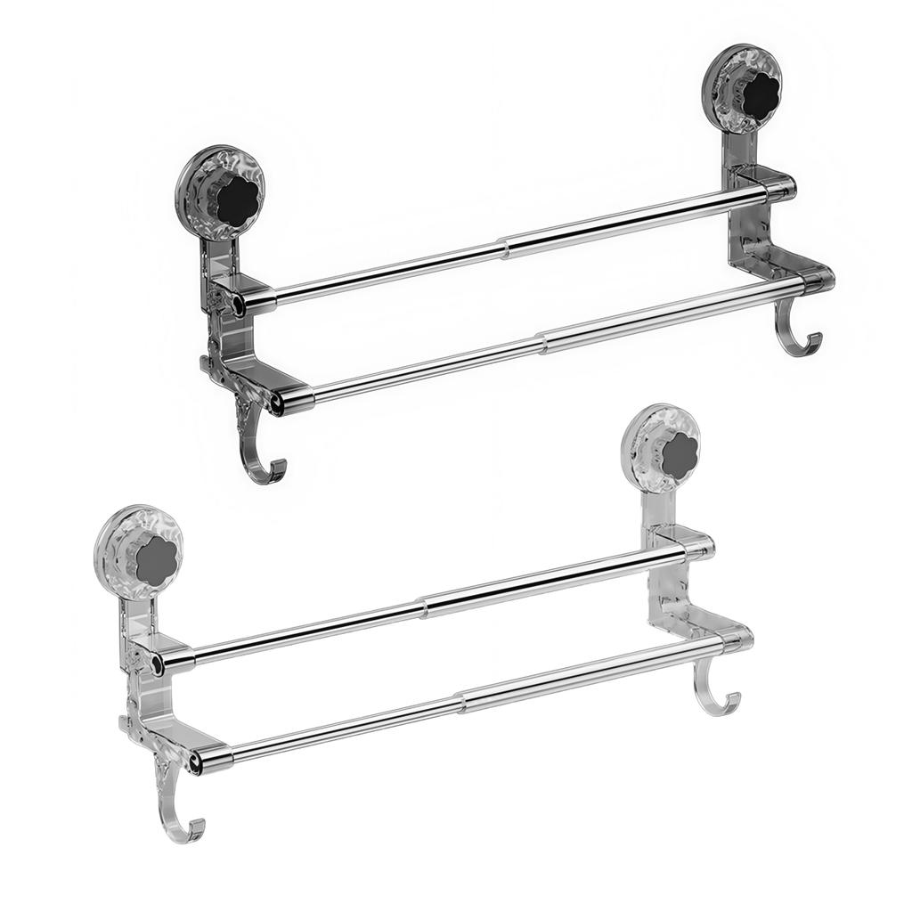 For Tiles For Glass Towel Bar Holder Towel Storage Home Organization Multi-purpose Bathroom Towel Rack Bathroom And Kitchen Use