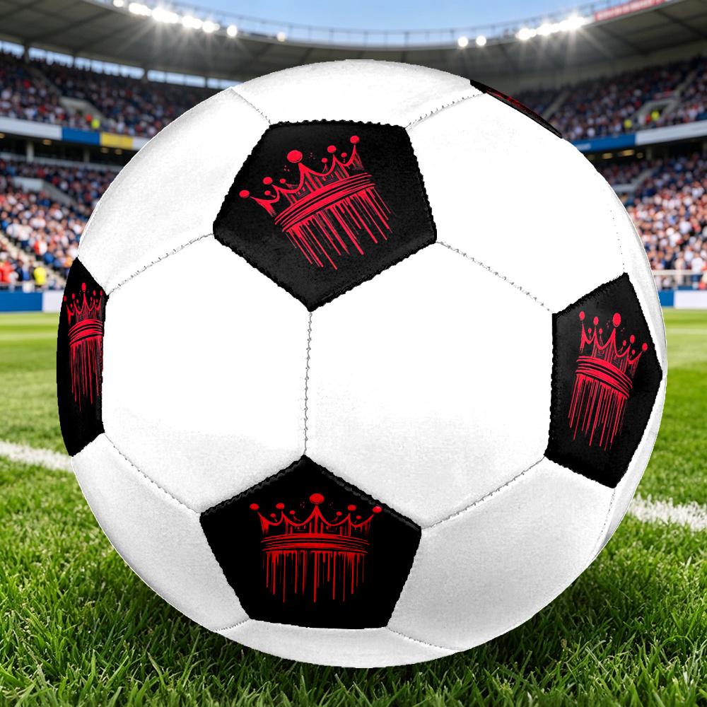1 Stück Kronensymbol Fußball Größe 5 Maschinengenäht Indoor/Outdoor Universeller Fußball Q68