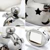 Elegant Silver Electroplated Sturdy Resin Tissue Holder Enhancing Living Room or Office Ambiances Decoration Use