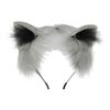 Lovely Plush Tail Animal Tail Cats Ears Headband Foxes Tail Adjustable Belt for Halloween Christmas Carnivals Party