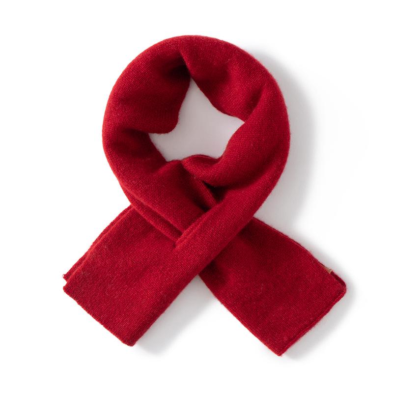 Women's 100% Cashmere Color Block Knit Scarf – Warm, Fashionable, Versatile Neck Gaiter for Autumn and Winter