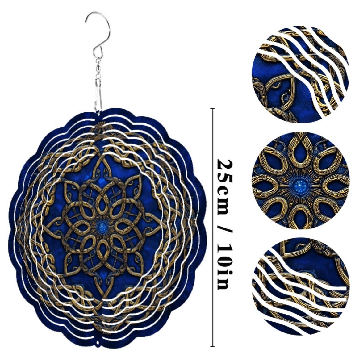 

Kinetic Metal Wind Spinner Decorative Hanging Garden Art Dual Direction Rotation No Battery Outdoor Decor Large Wind Chime for Yard