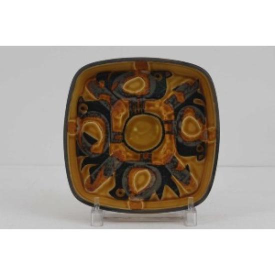 

Поднос Royal Copenhagen Johanne Gerber б/у – Скандинавский винтаж, 170×170×35мм светло-коричневый Дания бронзовый желтый