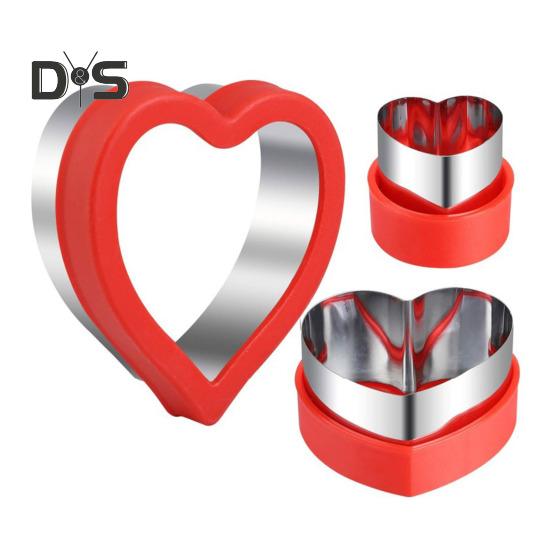 

3/5/7/8 шт. формочки для печенья в форме сердца ко Дню святого Валентина, формочки для печенья в форме сердца из нержавеющей стали, форма для выпечки печенья, сэндвичей, бисквитов 3pcs