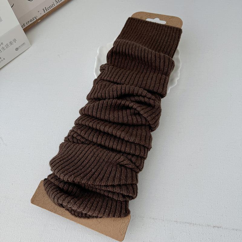 Soft Skin-Friendly Sweat-absorbent Knitted Leg Warmers White Leg Guards Korean Ins Style Foot Covers College JK Slouch Socks
