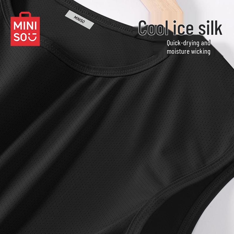 MINISO Men s 2026 Quick-Dry Ice Silk Mesh Tank Top M