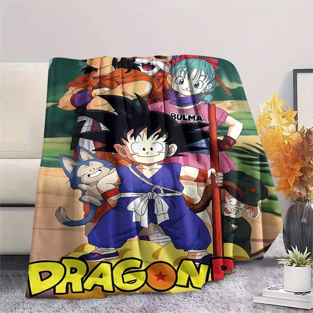 Dragon Ball character Print Flannel Blanket High quality Comfortable for All Seasons Home Decor Warmth and Comfort Perfect for Christmas Gifts