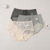 3-Pack Simple Solid Color Mid Waist Underwear for Women