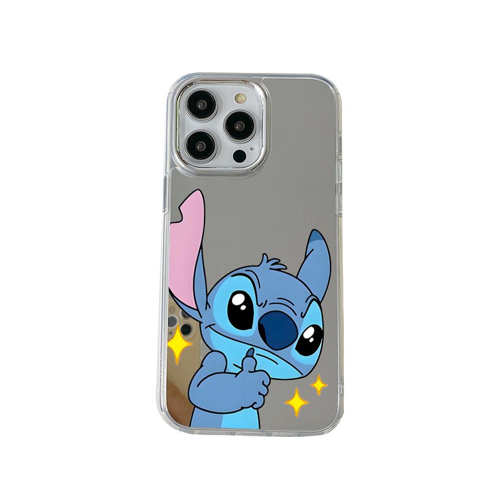 Cute Stitch Applies To Apple 15promax Makeup High Definition Mirror Mobile Phone Case Iphone17 Women's Mirror