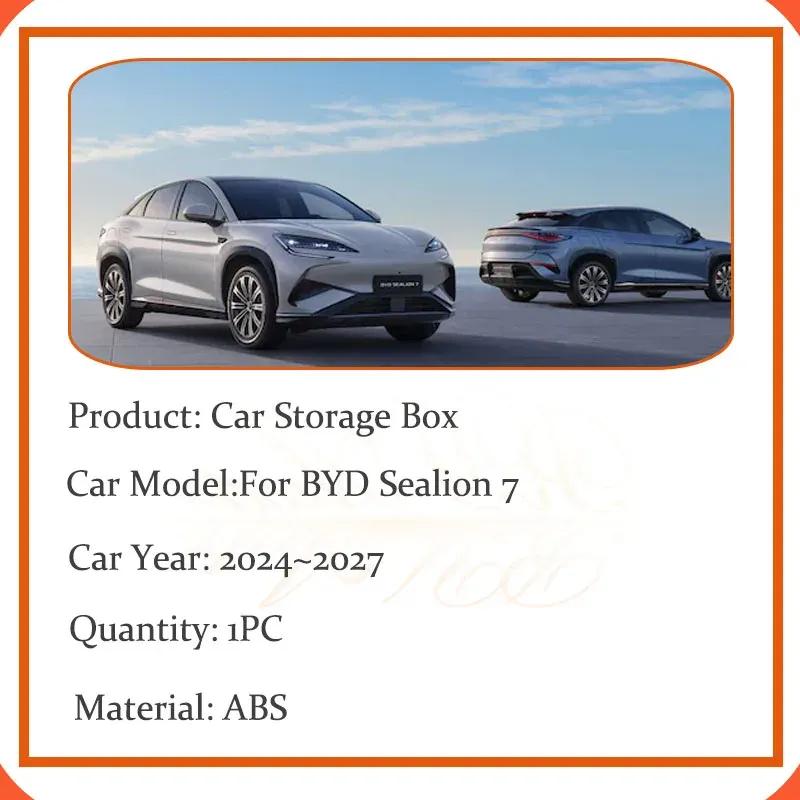 Car Storage Boxes For BYD Sealion 7 07 EV 2024 2025 2026 2027 Anti-slip Armrest Organizer Center Console Holder Auto Accessories
