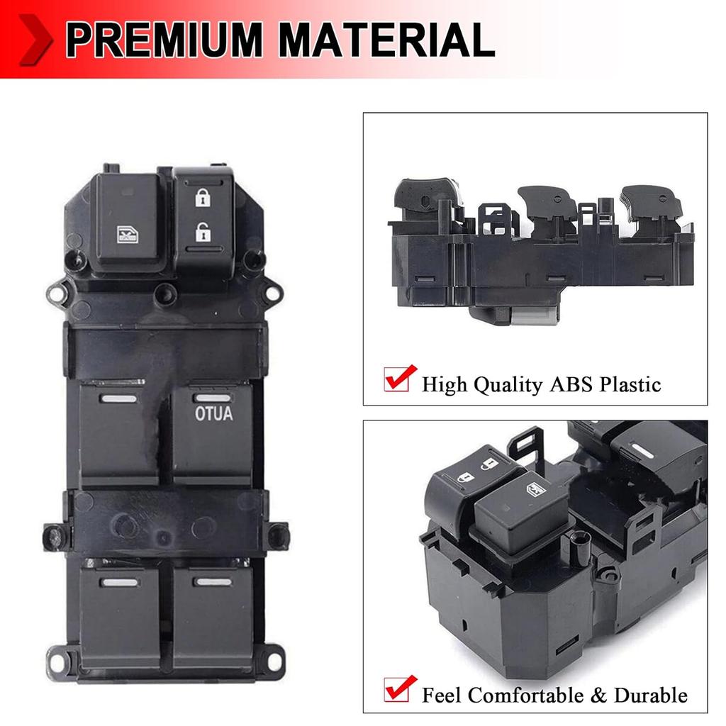 35750-T0A-A11 Power Window Switch, Driver Side Power Master Window Switch Fit for Honda CR-V CRV 2014 2015 2016 2017